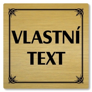 Váš text, 100x100mm, zlatá, Nebraska